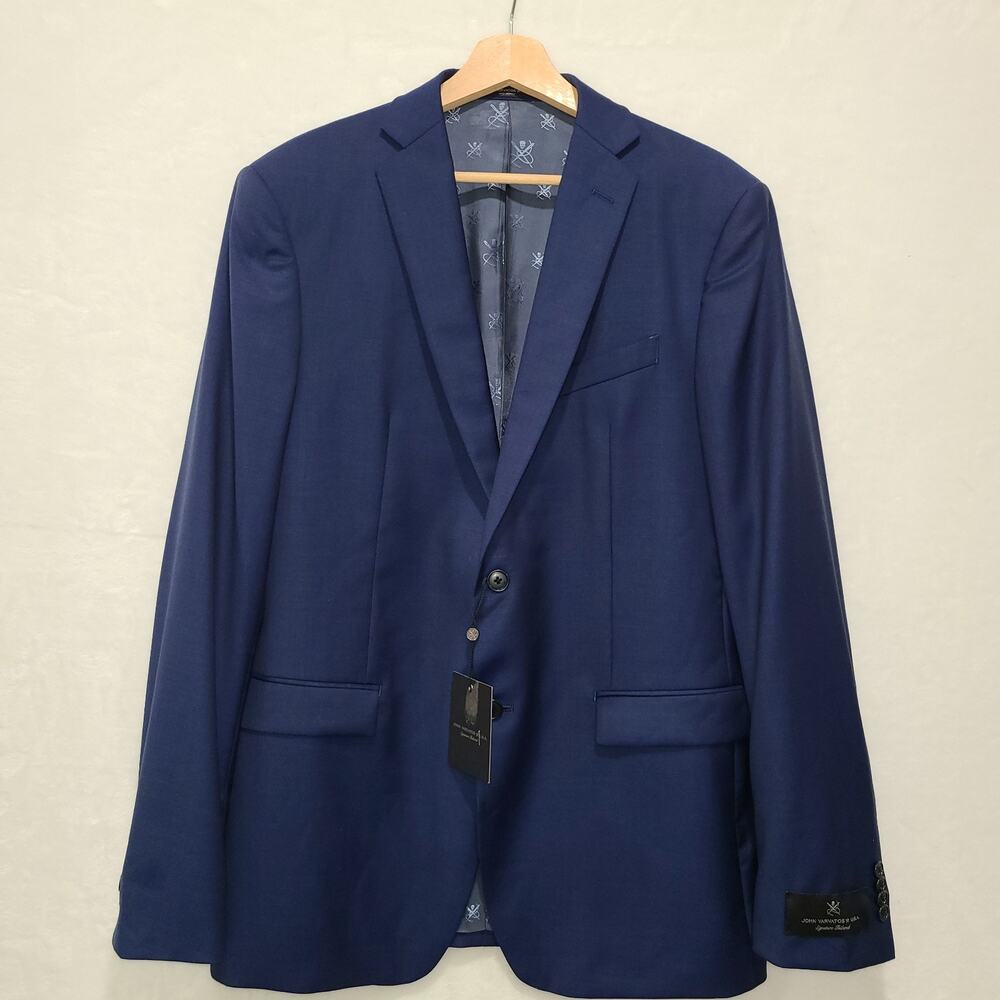 NWT John Varvatos Star USA Bleecker-JN Suit Jacket Blazer Navy 42L